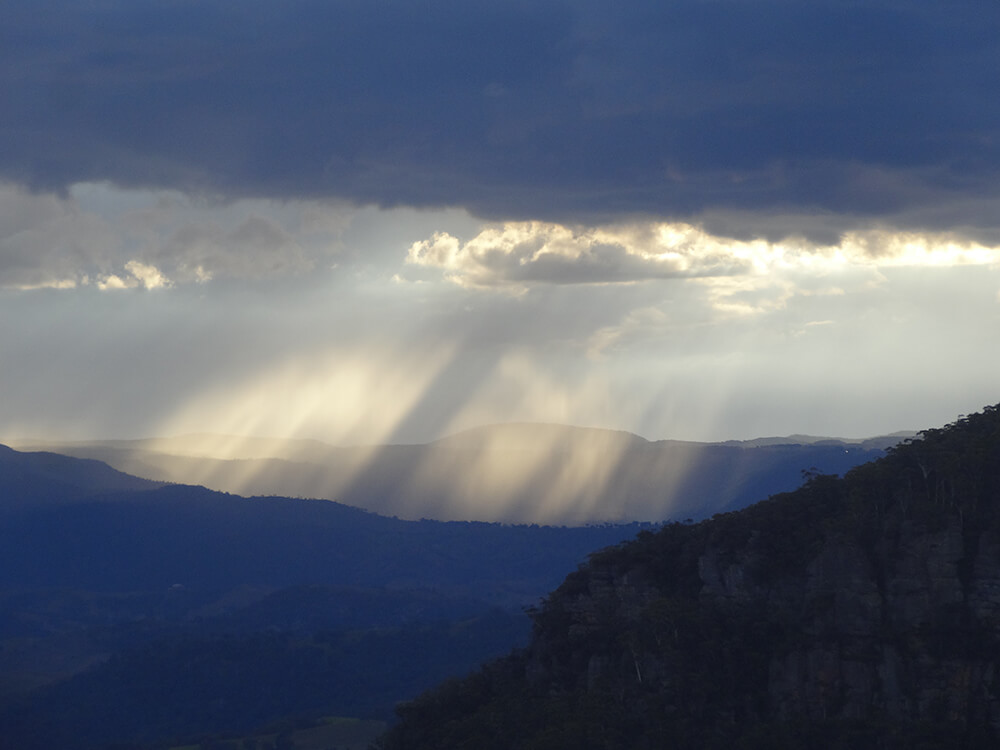 Ever-changing lightshow in the mountains The Blue Mountains Gin Company - Our Vision