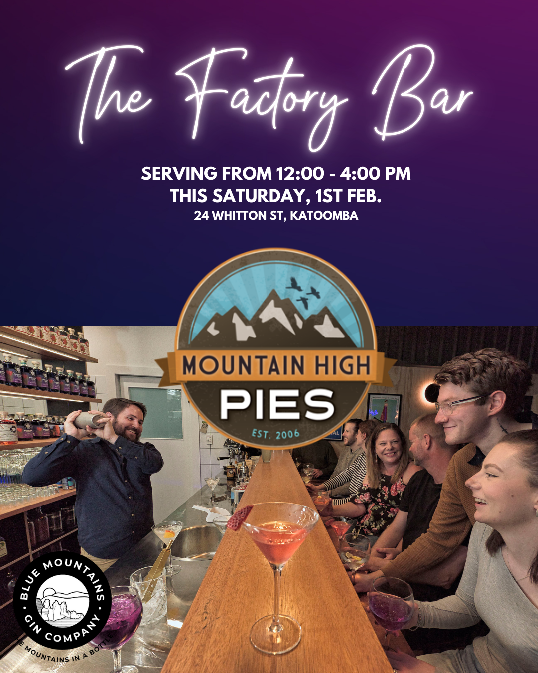 The Factory Bar + Mountain High Pies