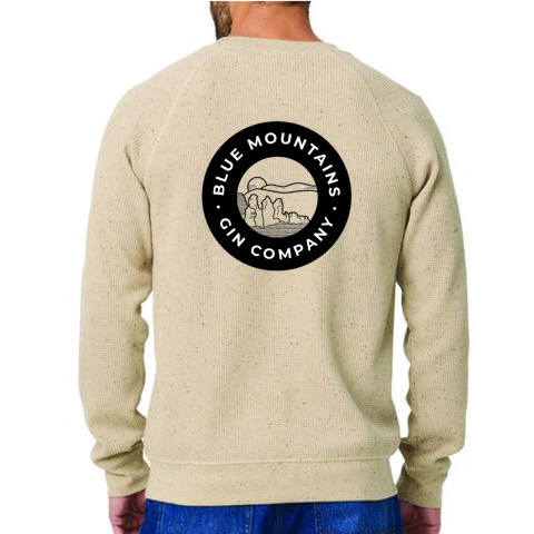 Crewneck Sweatshirt & Waffle Weave Sweatshirt Back