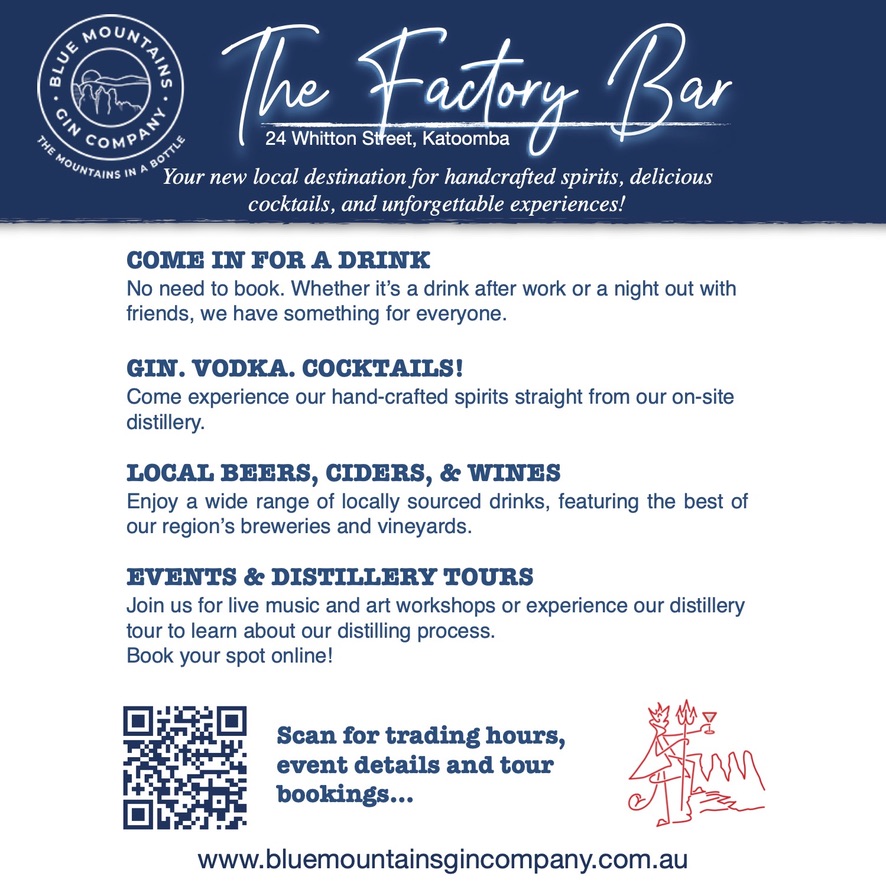E2DC9E93-481C-46A4-8226-B7D8D171F759_1_105_c The Factory Bar. Katoomba Blue Mountains Gin Company