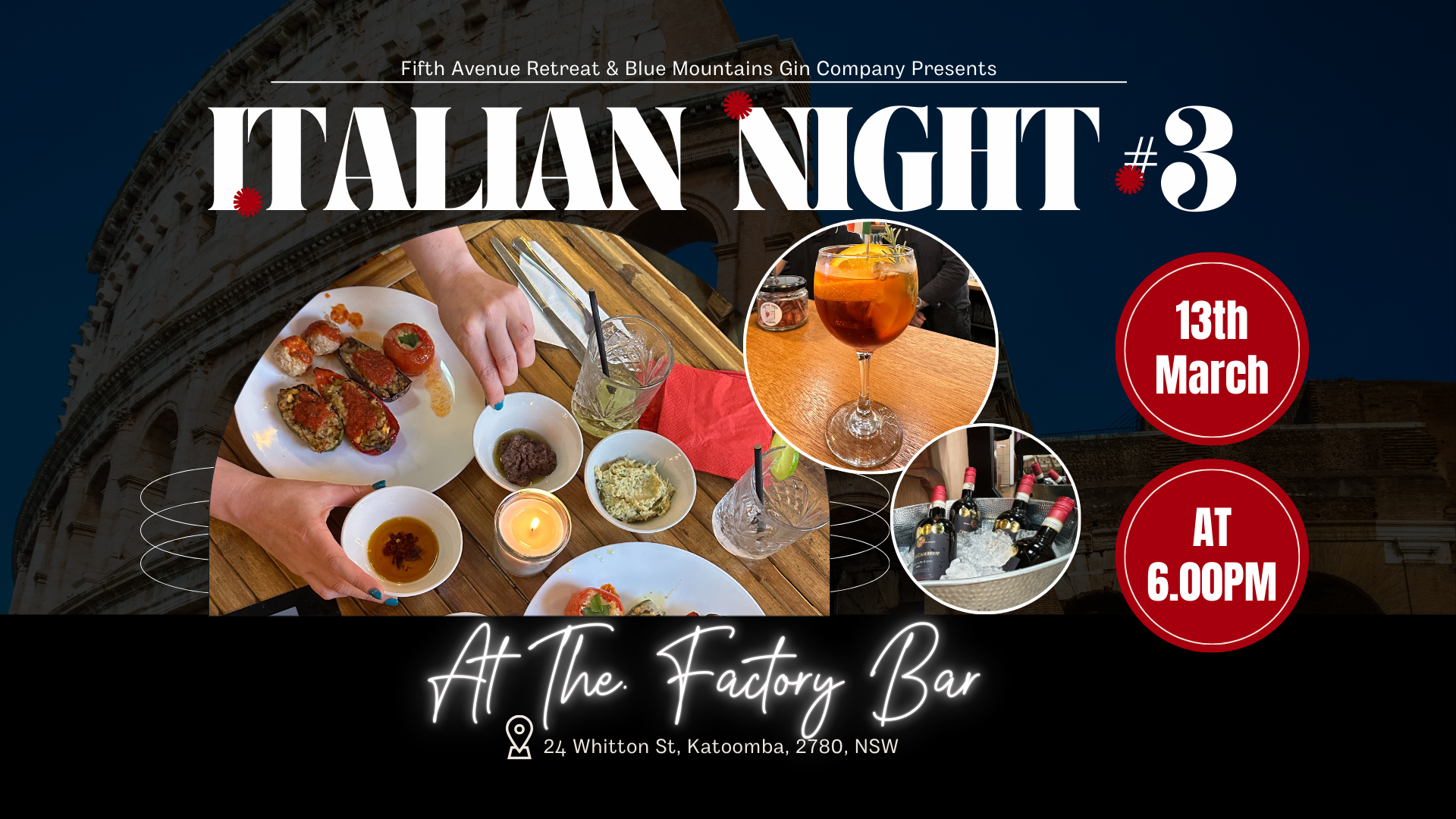 Italian Night The Factory Bar